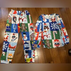 Festive Pixel Art Kids Pajama Set
